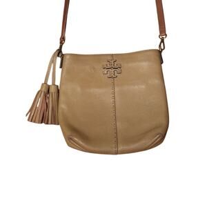 Tory Burch McGraw/Taylor Hobo Slouchy Leather Shoulder Bag Boho Cottagecore EUC